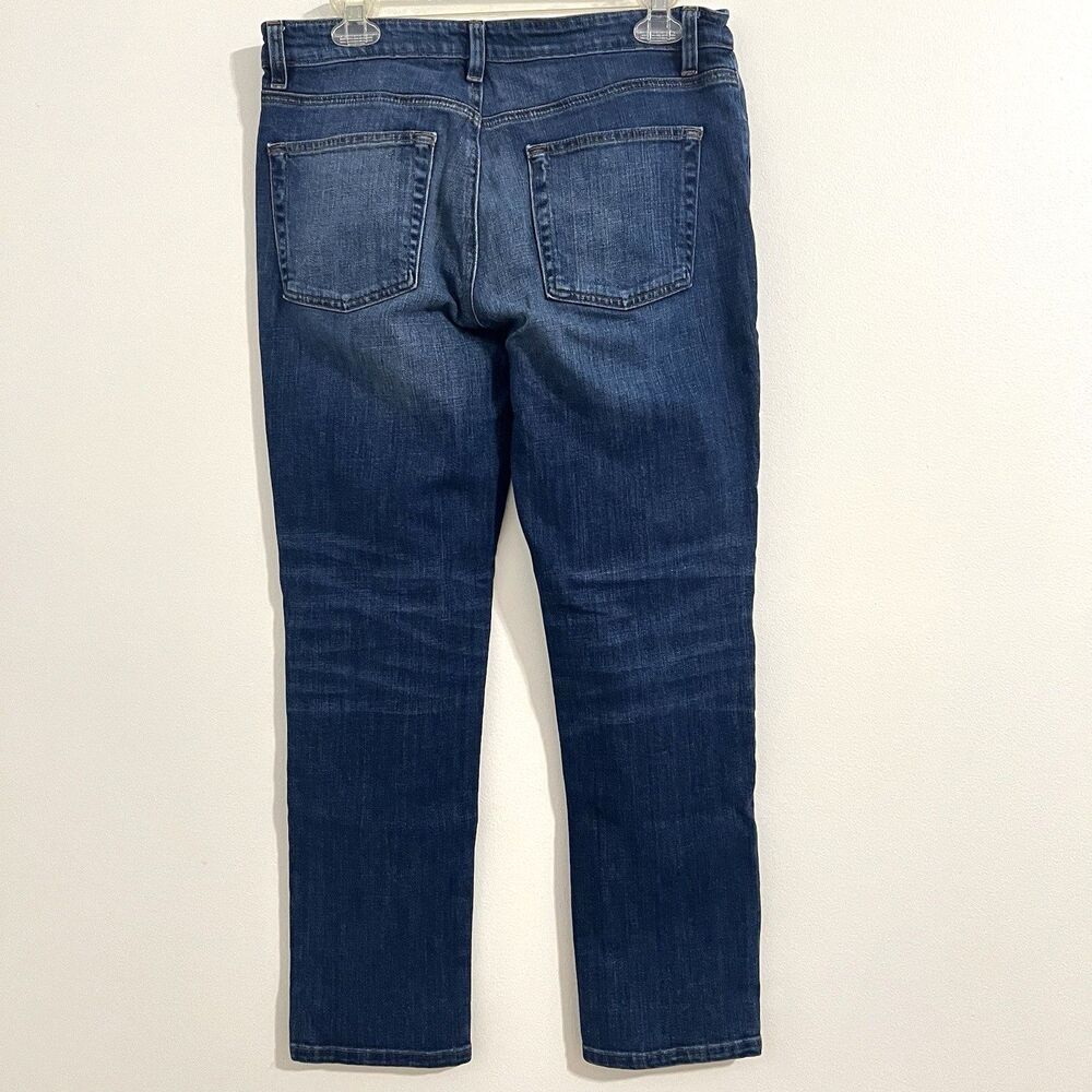 Eileen Fisher Women Jeans Size 6 Organic Cotton Medium Wash Straight Leg Denim